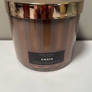 Bath and Bodyworks Henri Bendel three wick candle Amber